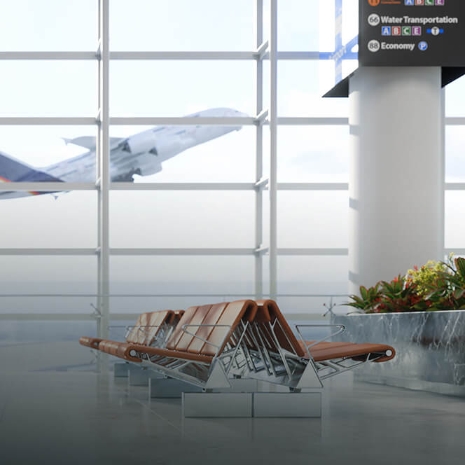 Custom column coverings for airport renovations