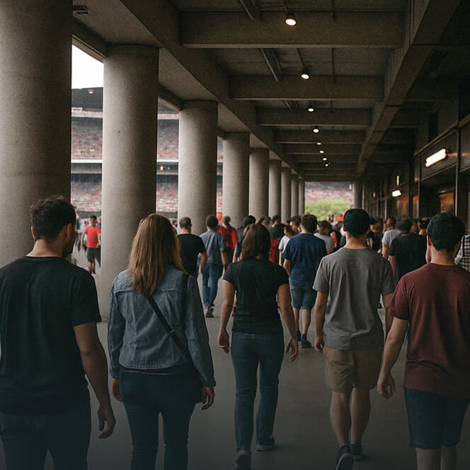 Column coverings for sports stadium